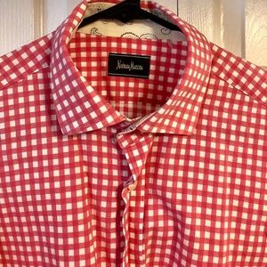 Pink gingham shirt